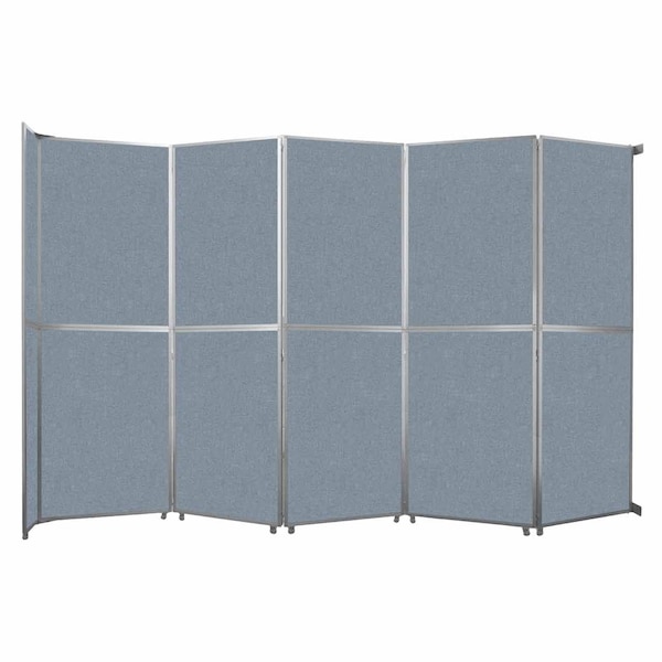 Operable Wall Folding Room Divider 19'6" x 12'3" Powder Blue Fabric